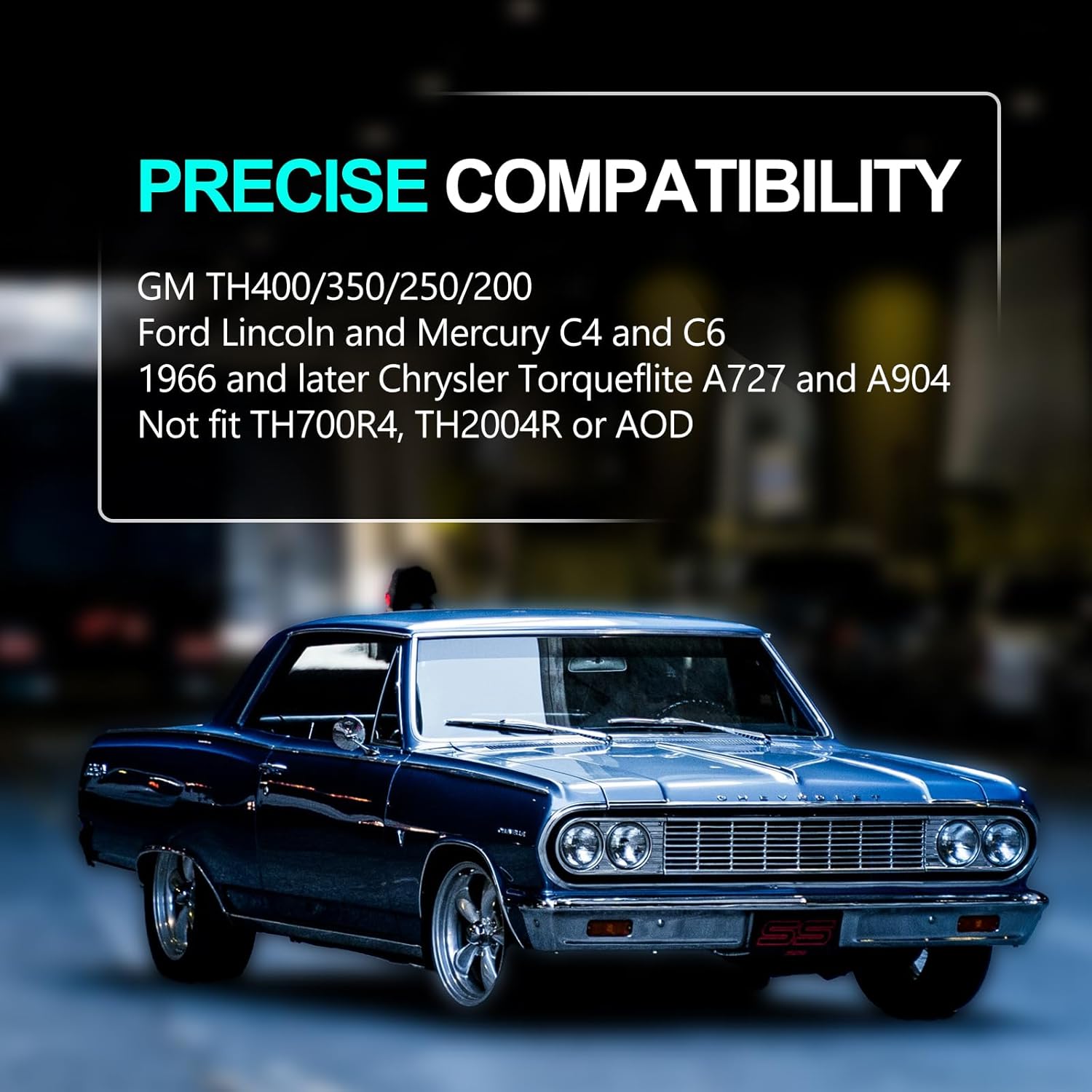 For B&M 80675 Automatic Shifter StarShifter Chrome Plated with Silver T-Handle & Console Universal TH400/TH350/TH250/TH200