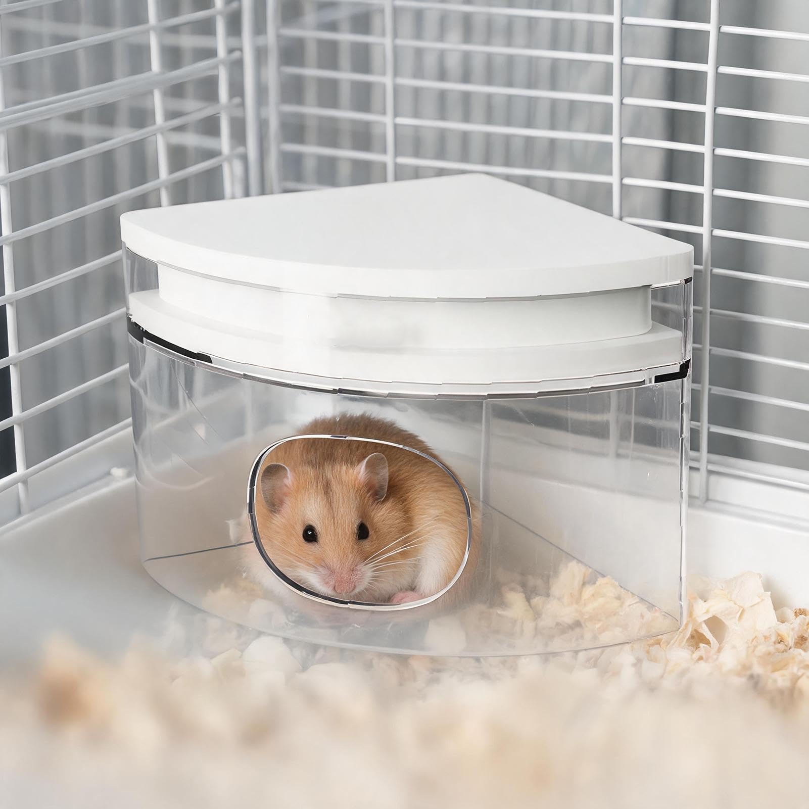 Casetta Piccoli Animali Rifugio Relax Anti-Incastro Animali Domestici | Rifugio Criceti Topi Lemming Furetti Scoiattoli Conigli Nani Gerbilli Cincillà Criceto Orsetto Seta Dorato