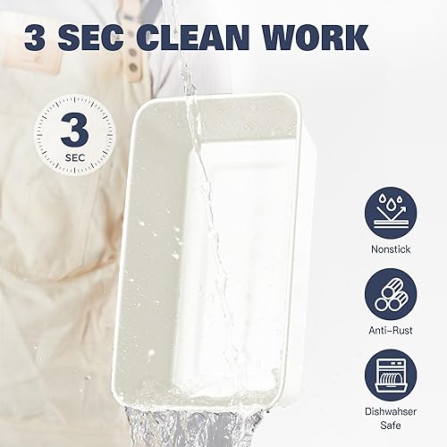 Miniatura 7 de BRONYPRO Molde antiadherente para pastel de carne con bandeja de drenaje, moldes de pan de carne de 9 x 5 para hornear pan, lata de pan de plátano