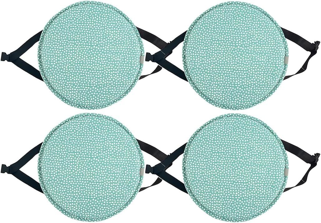 Cojines redondos para sillas de cocina de 30-50 cm almohadillas taburetes altos lazos pack 4