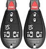 VOFONO Compatible with Keyless Entry Remote Key Fob Chrysler Town and CountryDodge Grand Caravan 2008-2014Dodge Durango 2011-2014 Replacement for PN: M3N5WY783X 51 Buttons  Pack of 2