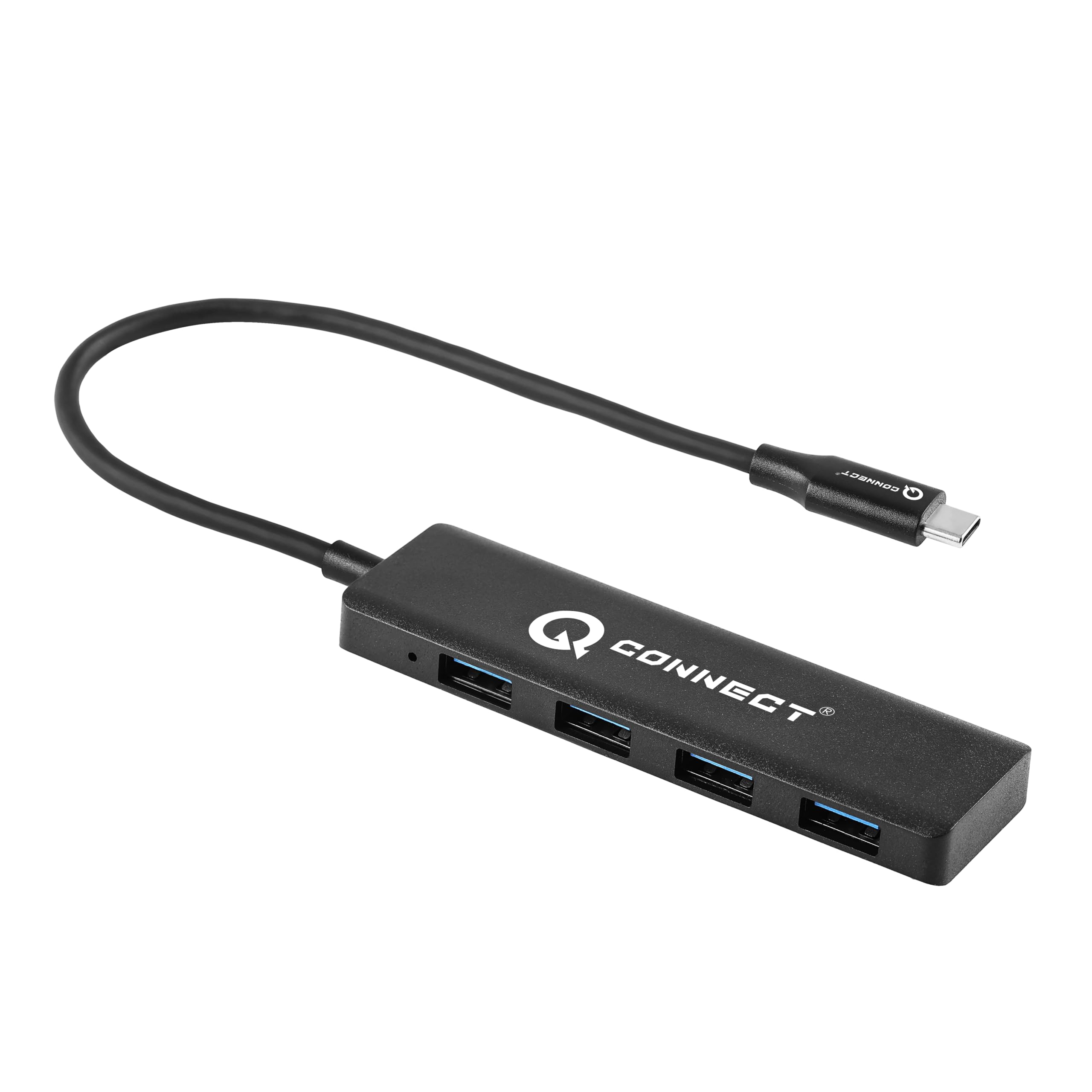 Q-Connect 4-in-1 Type C Docking Station,Type C to USB 3.1 4-Port hub Hi Speed Data, Plastic Body,15cm Cable,Plug Play Usage Data Transfer Rate 5 Gbps W/LED Indicator 2-Year Warranty-image-9