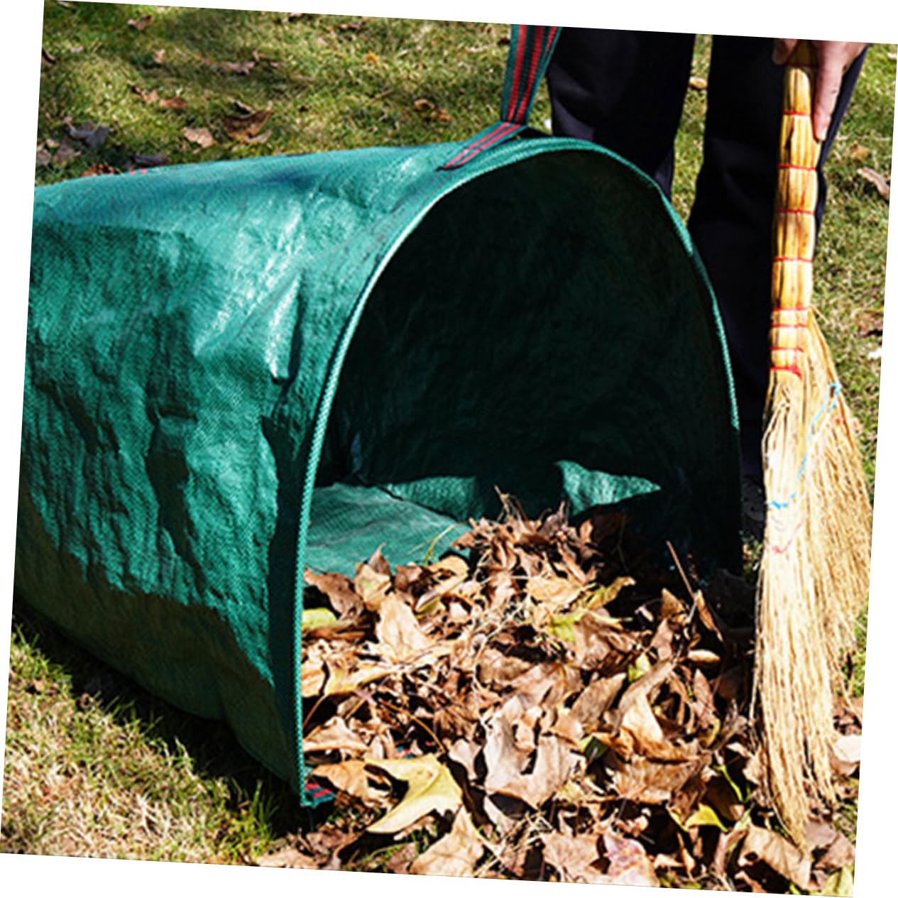 Halbrunder Laubsammelsack 1 Stück, Großer Pp Gartenbeutel Grün