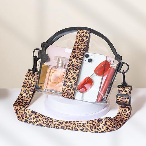 Miniatura 6 de Vorspack Bolsa transparente aprobada para estadios  Bolso transparente de PVC transparente para mujeres, bolsa cruzada para eventos deportivos,