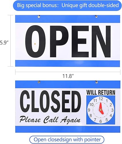 Miniatura 6 de Letreros LED para negocios, texto en inglés open (abierto), 16 x 6 pulgadas, pantalla brillante de neón para interiores, con modos intermitentes o