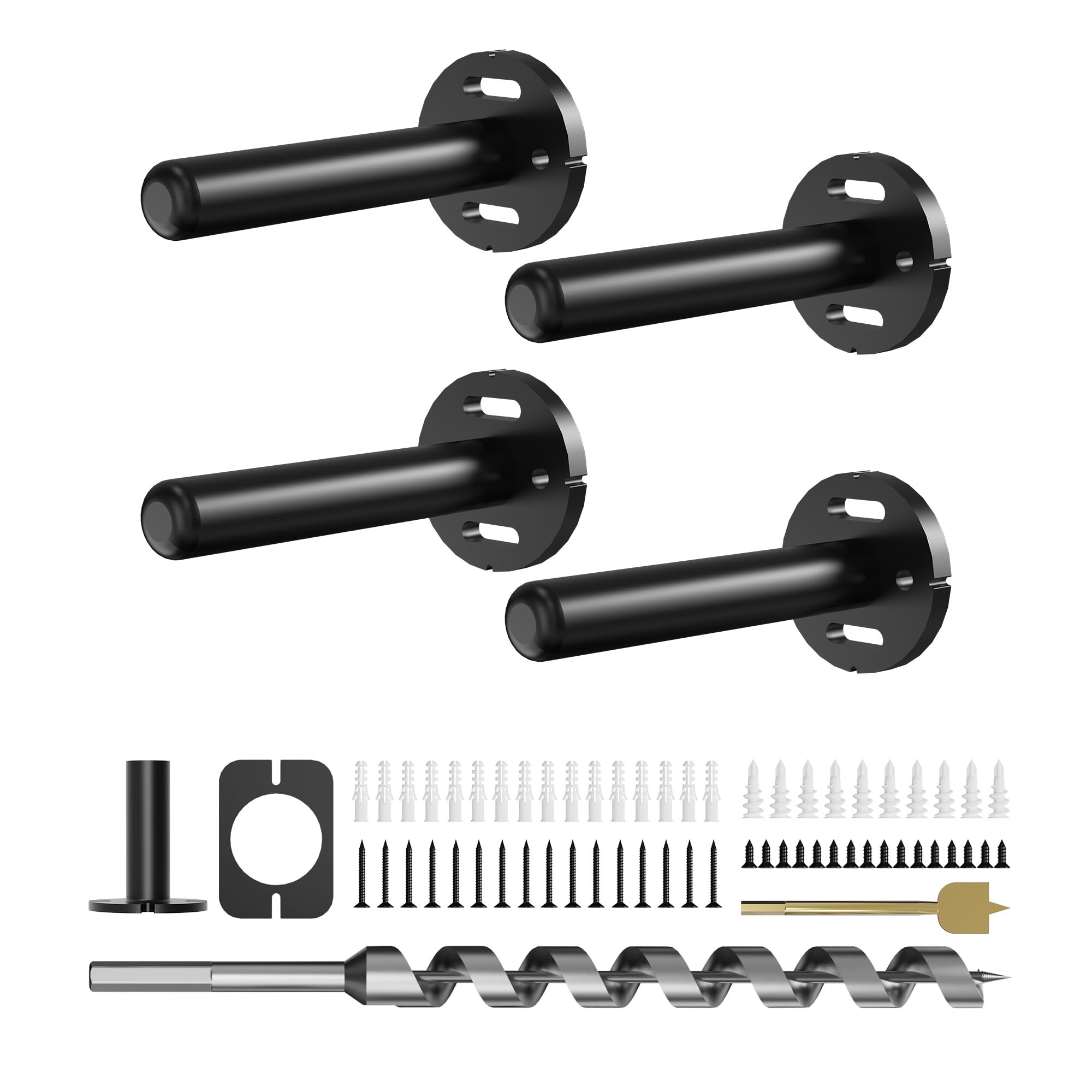 6pcs Wall Shelf Brackets Heavy Duty Floating Shelf Bracket Hidden,Invisible Black Shelving Brackets Decorative Floating Shelf Hardware Heavy Duty,Metal Shelf Support Bracket (6 inch-6pcs) — Amazon image 16