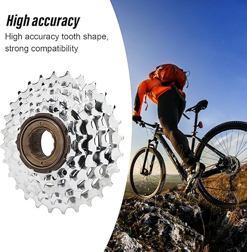 Miniatura 7 de Pyhodi Volante de inercia de 5 velocidades, piñón de casete de bicicleta, volante multietapa trasero de bicicleta 14T-28T, piñón de bicicleta de