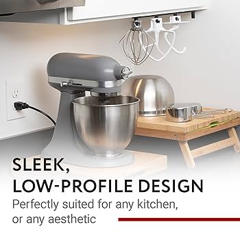 4 Stuks Mixer Opzetstuk Houders - Universele Organizer Voor Keukenmixer Accessoires | Wit Kunststof & Metaal