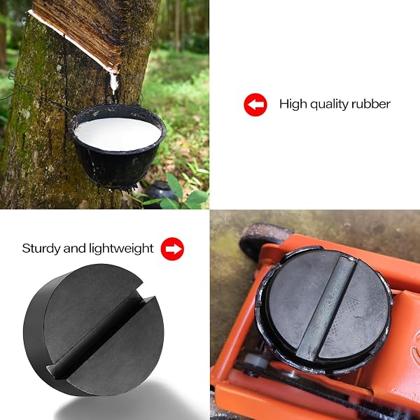 YIXISI Car Jack Pad Almohadilla de Goma, Almoadilla de Gato Universal Bloque de Goma con Ranura, Goma Gato Hidraulico Bloqu, para Gato Hidráulico Universal - 3