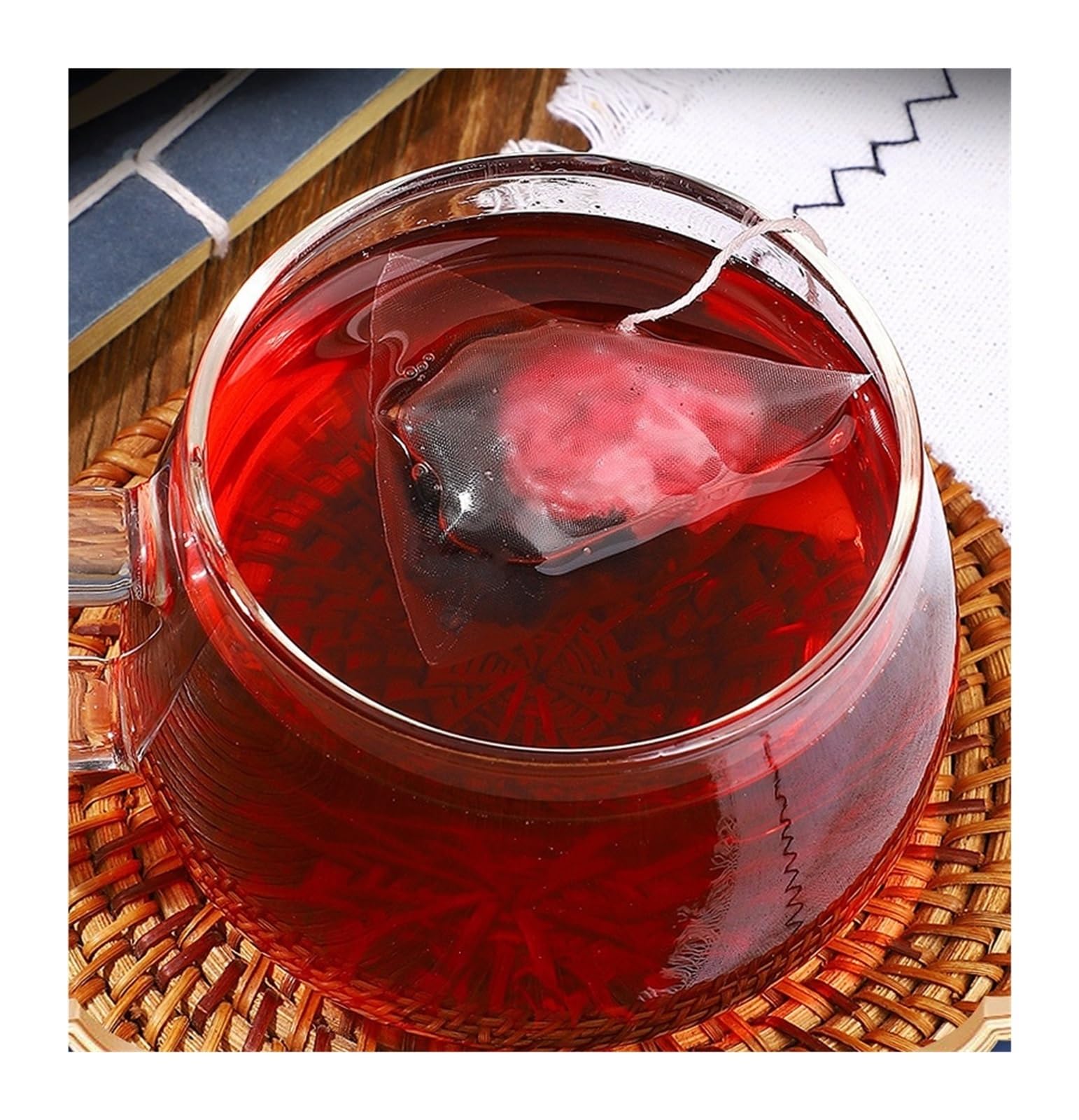Herbata z Morwy, Róży i Hibiskusa 150g, Pojedyncze saszetki, owocowa, różana, hibiskusa, Mieszanka herbat owocowo-kwiatowych(3pcs)