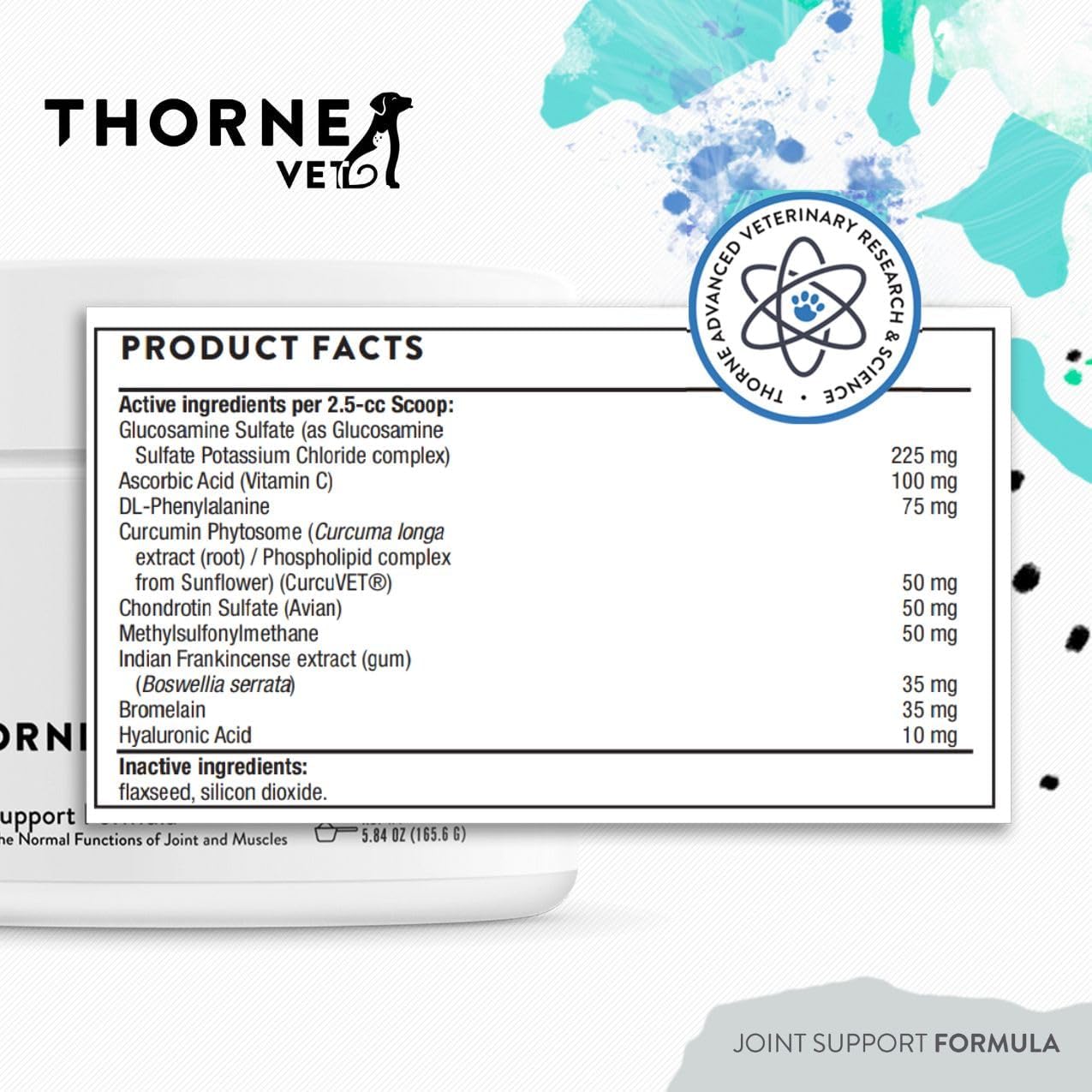ThorneVet Joint Support Formula Powder, 120 Scoops