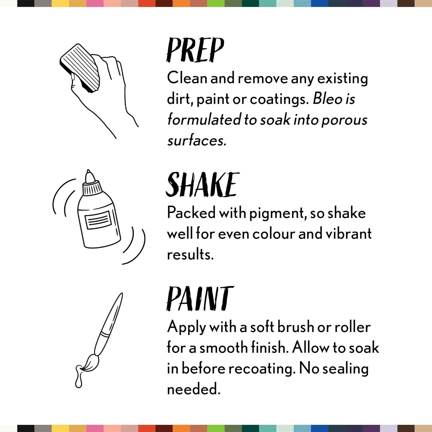 Bleo Fabric Paint – Upcycle & Transform Textiles, Wood and Cork – Non-Toxic, Waterproof & Fade-Resistant – Easy to Apply Paint (Slate Grey, 250ml)