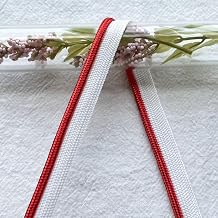 Yalulu 20 Yards Bias Tape Edging Braid, 10mm Piping Trim with Cord, Lip Cord Trim for Sewing Clothing Upholstery Trimming Red