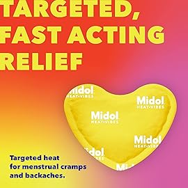 Midol Heat Vibes Menstrual Pain Relief Heat Patches - 6 Count Pack for Period Cramps and Backache