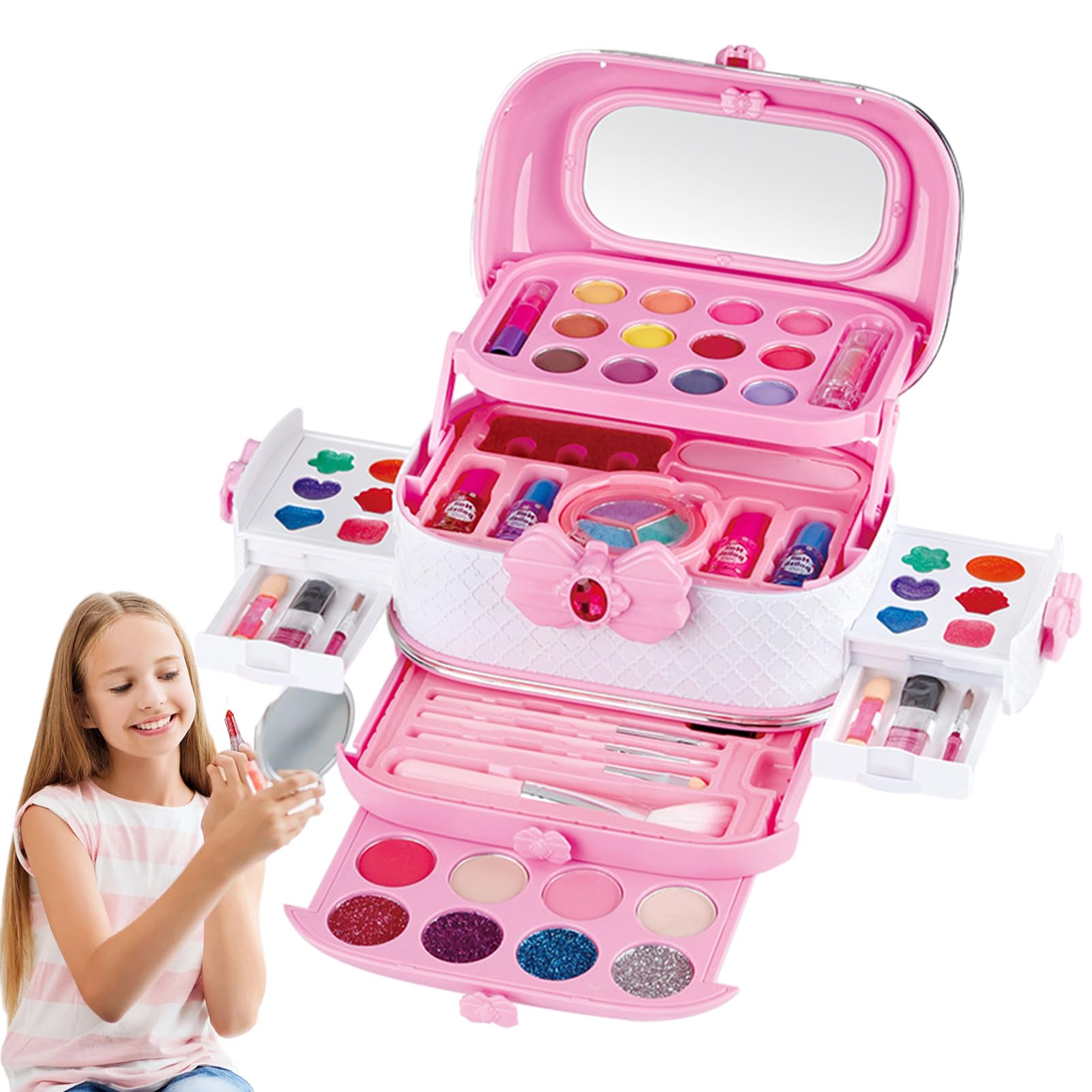 Kit Trucco Finto Giocattoli Di Trucco Lavabili E Reali | Set Di Trucco Per Ragazzi per Età 3-12 Anni, Natale, Feste, Travestimenti, Toeletta, Calzino Regalo, Feste