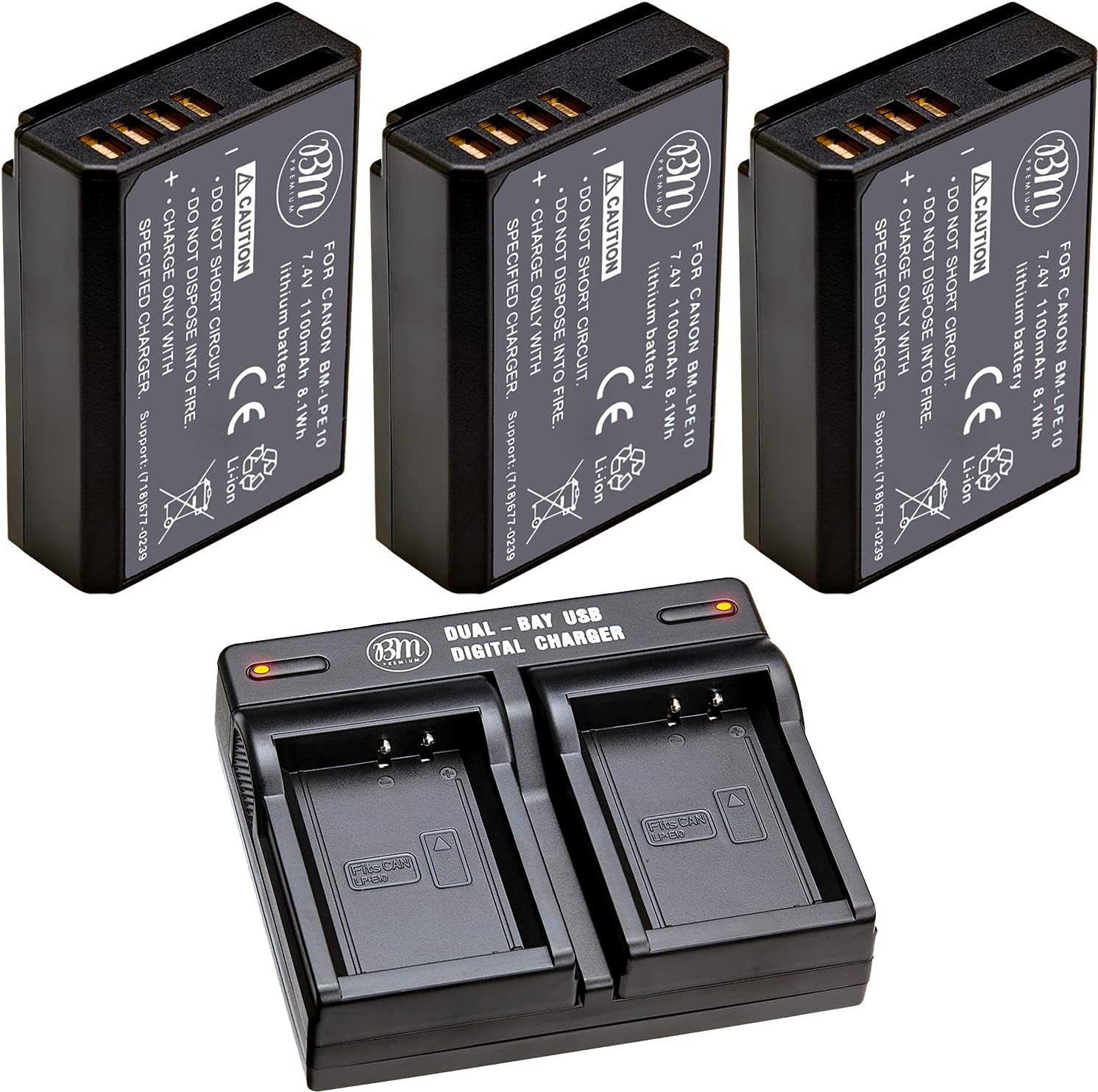 Canon T5i Canon Camera Battery BM Premium 2-Pack Of LP-E8