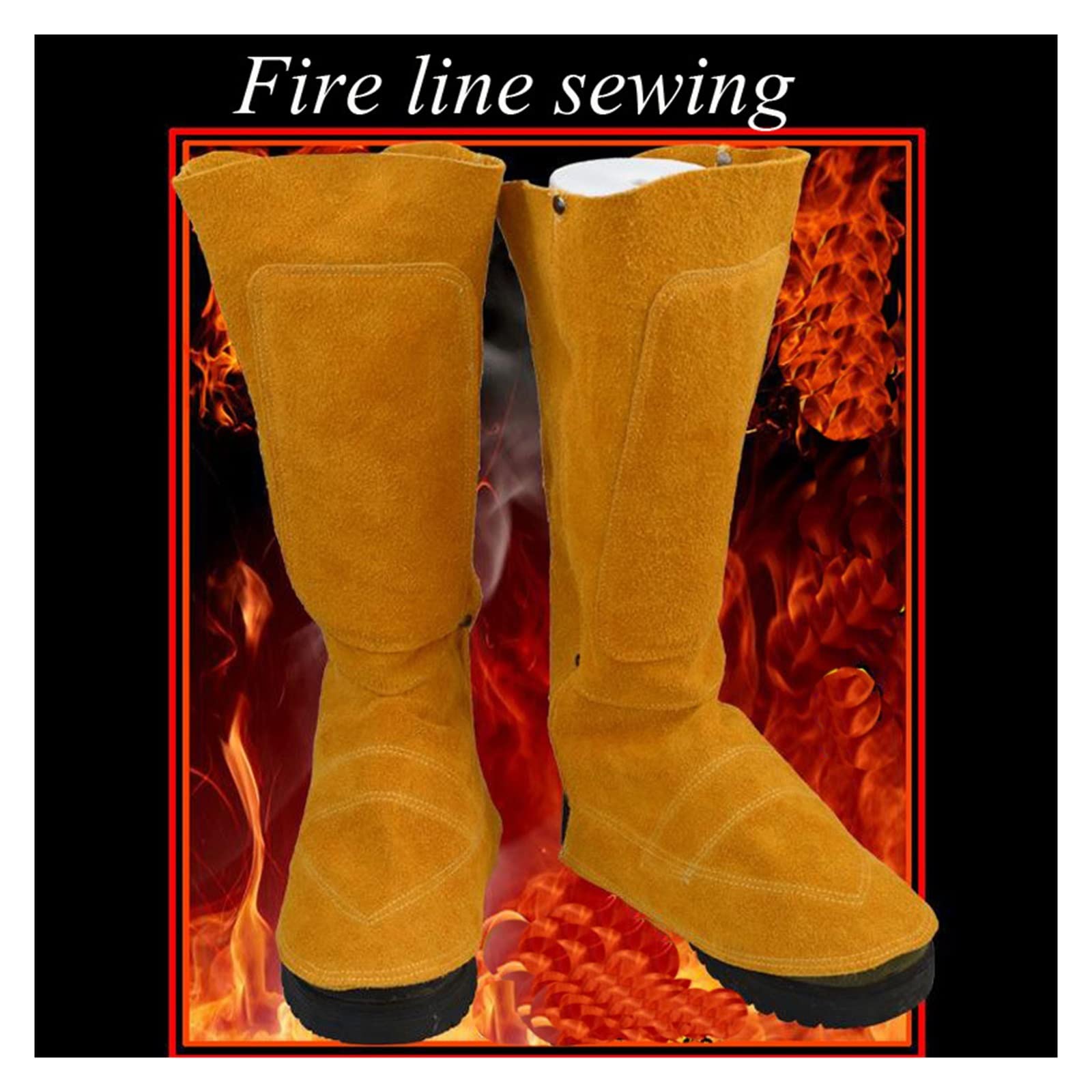 Mandil soldador, Capas de soldadura de seguridad Boot de soldadura zapatos de cuero botas de cuero soldadura protección contra incendios soldador de pie cubierta de pie