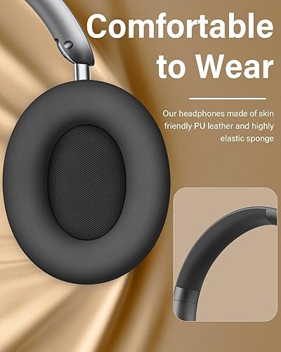 Miniatura 2 de Wentronic Y05 - Auriculares sobre la oreja – Sonido de alta resolución, ANC, Bluetooth inalámbrico 5.3, tiempo de reproducción de 48 horas, cómodos