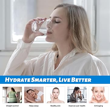 Hydrogen Water Bottle Generator - 6000PPB High Concentration, SPE PEM Tech, Portable 9Oz Hydrogen Water Ionizer, Rechargeable Rapid Hydrogen Boost, Travel Friendly with Bottle Adapter, Black