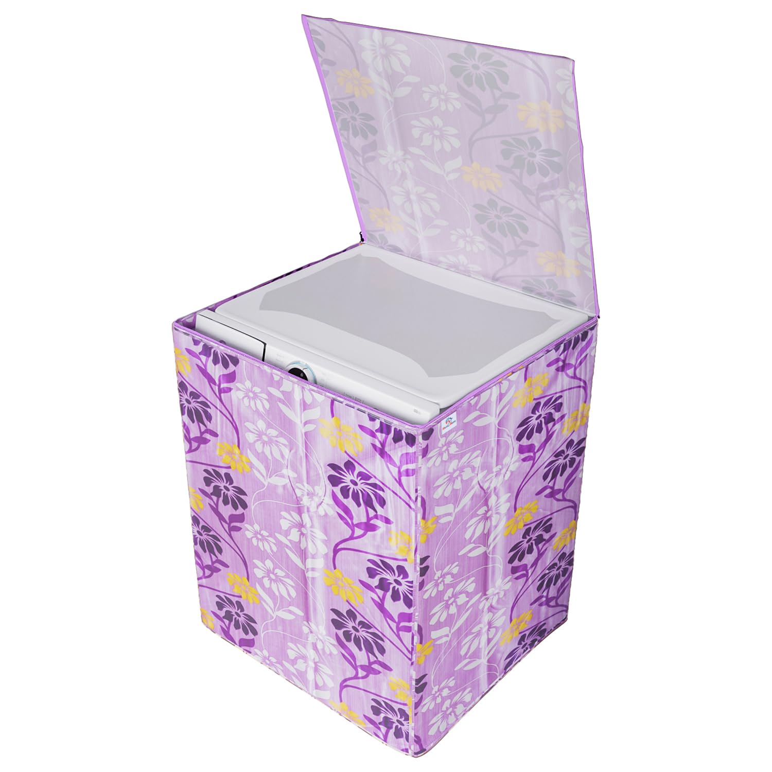 Heart Home Washing Machine Cover | Flower Print Washing Machine Cover | Knitting Polyester | Top Load Fully-Automatic Washing Machine Cover | Purple (B0C7MV5QPN) Amazon Price History, Amazon Price Tracker