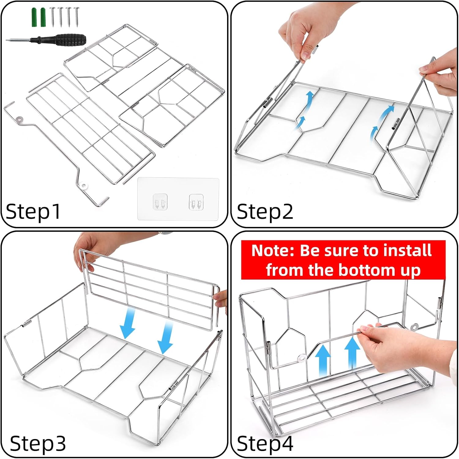 Kitchen Wrap Organizer Ra Wall Mount, Cabinet Door Organizer