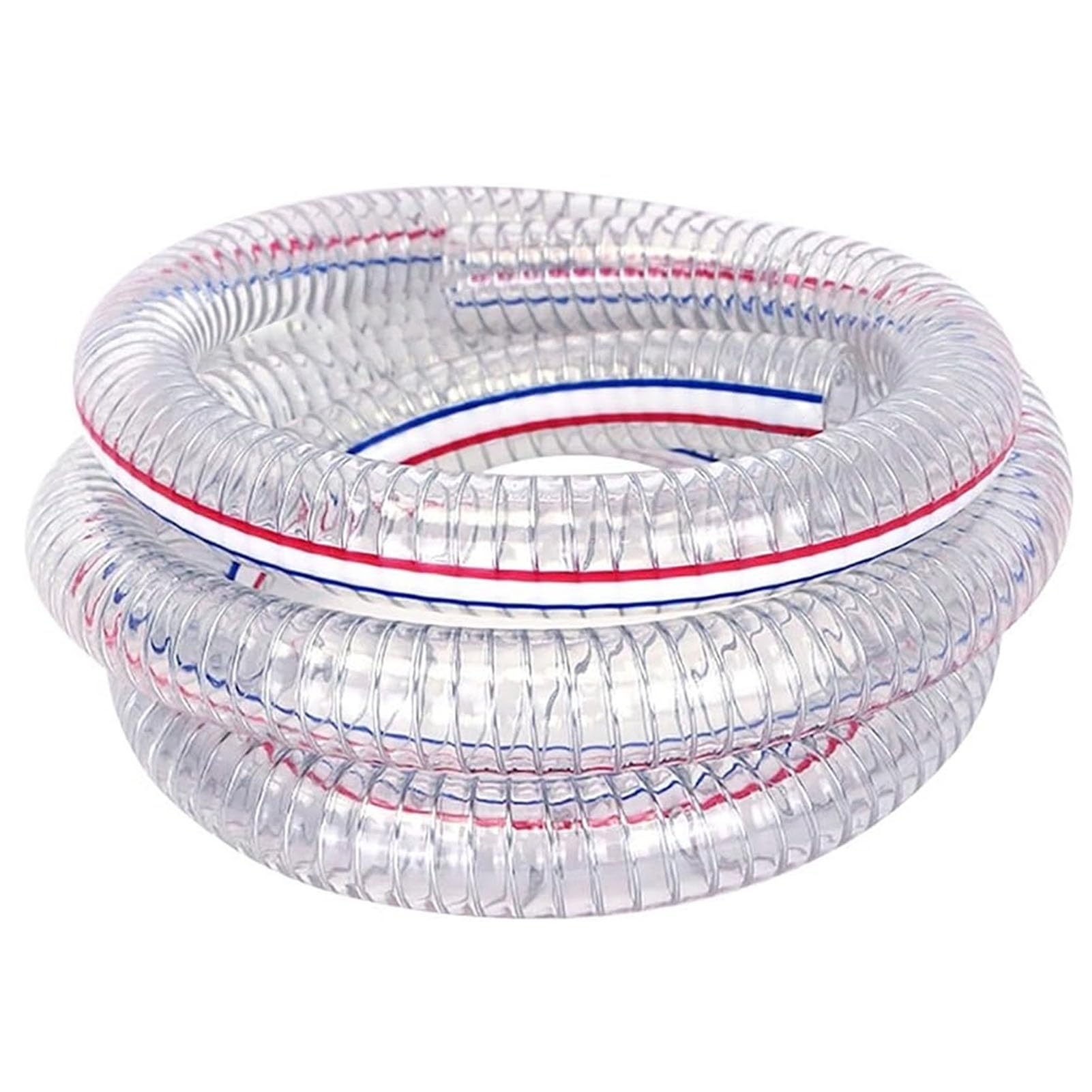 Tubo Flessibile in PVC con Diametro Interno di 60 Mm, Filo di Acciaio Trasparente, Lunghezza 1 M, Tubo per Pompa, Morbido in Tutte Le Stagioni,Wall Thickness 5mm