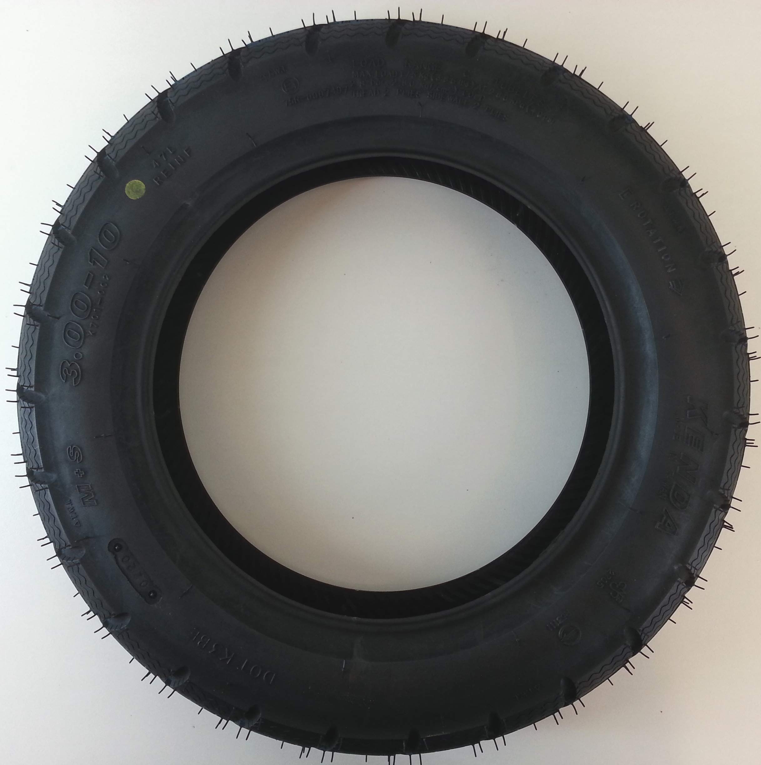 1 Copertone pneumatico 3.00-10 47L M+S tubeless rinf. compatibile con vespa 50-125 a marce