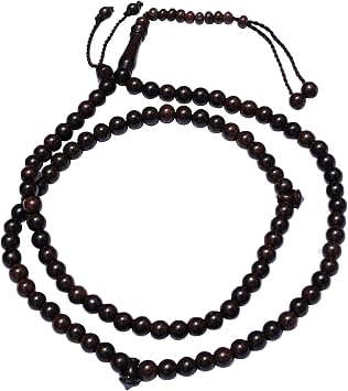 8 مم من ثياب Tamarind Wood مسبحة مسبحة Tasbih مع 99 خرز وعدادات