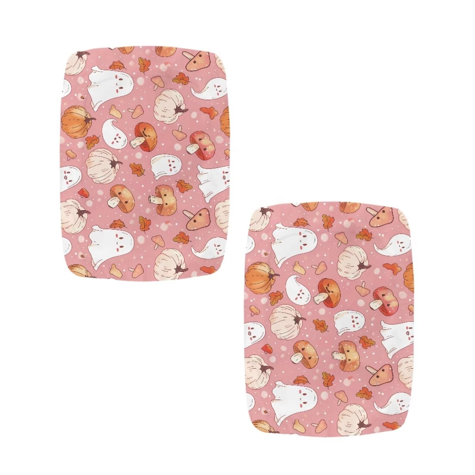 Wiryuouvt Pumpkin Bar Stools Covers Ghost Rectangular Bar Stool Covers Mushroom Rectangular Stool Covers with Elastic Stool Covers Rectangular Padded Bar Seat Covers House Decor