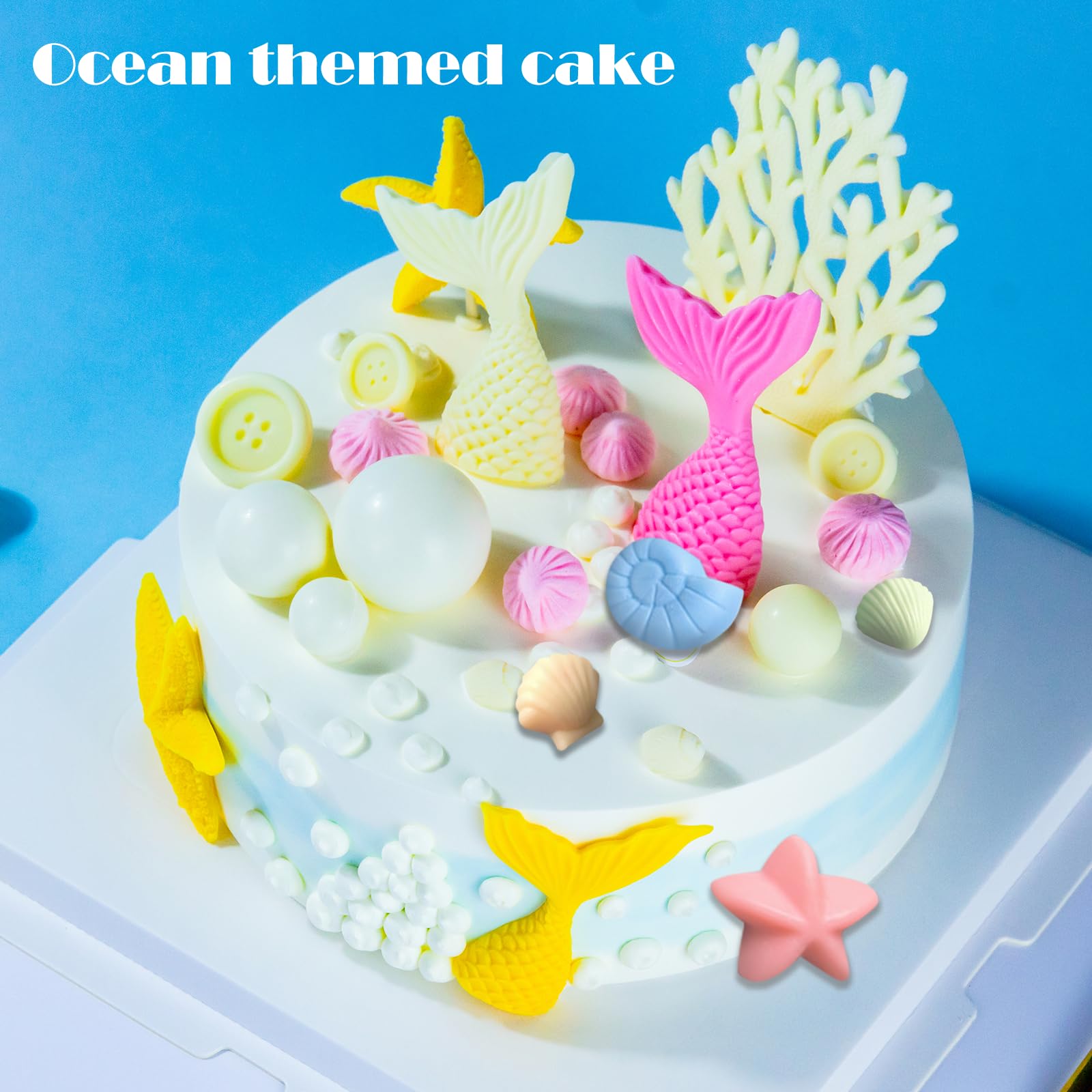 3 Pcs Chocolate Seashell Mold, Ocean Themed Seashell Silica Gel Mold Suitable for Craft Baking, Chocolate Candy Resin and Soap Making, DIY Home Decoration and Gift Making Projects(Three Colors) - Image 5