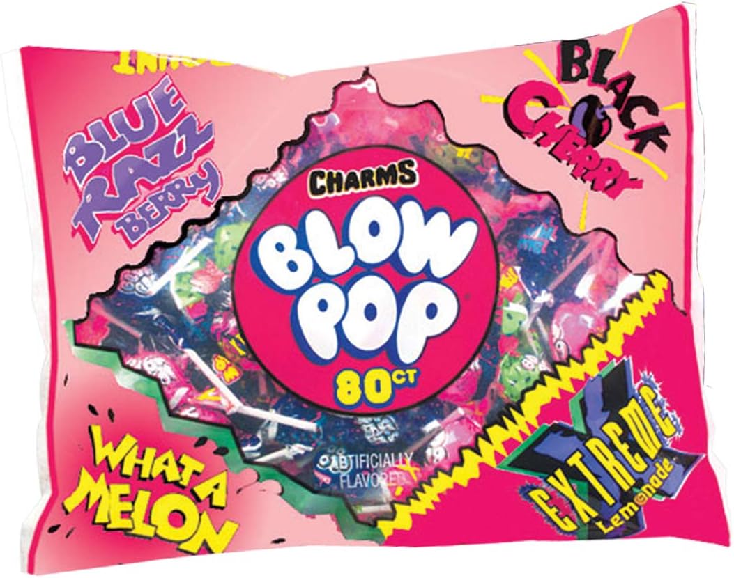4 Flavor Assortment, includes Blue Razzbery, Black Cherry, What A Melon, & Extreme Lemonade Assortment, 80Count Bag, 80Count