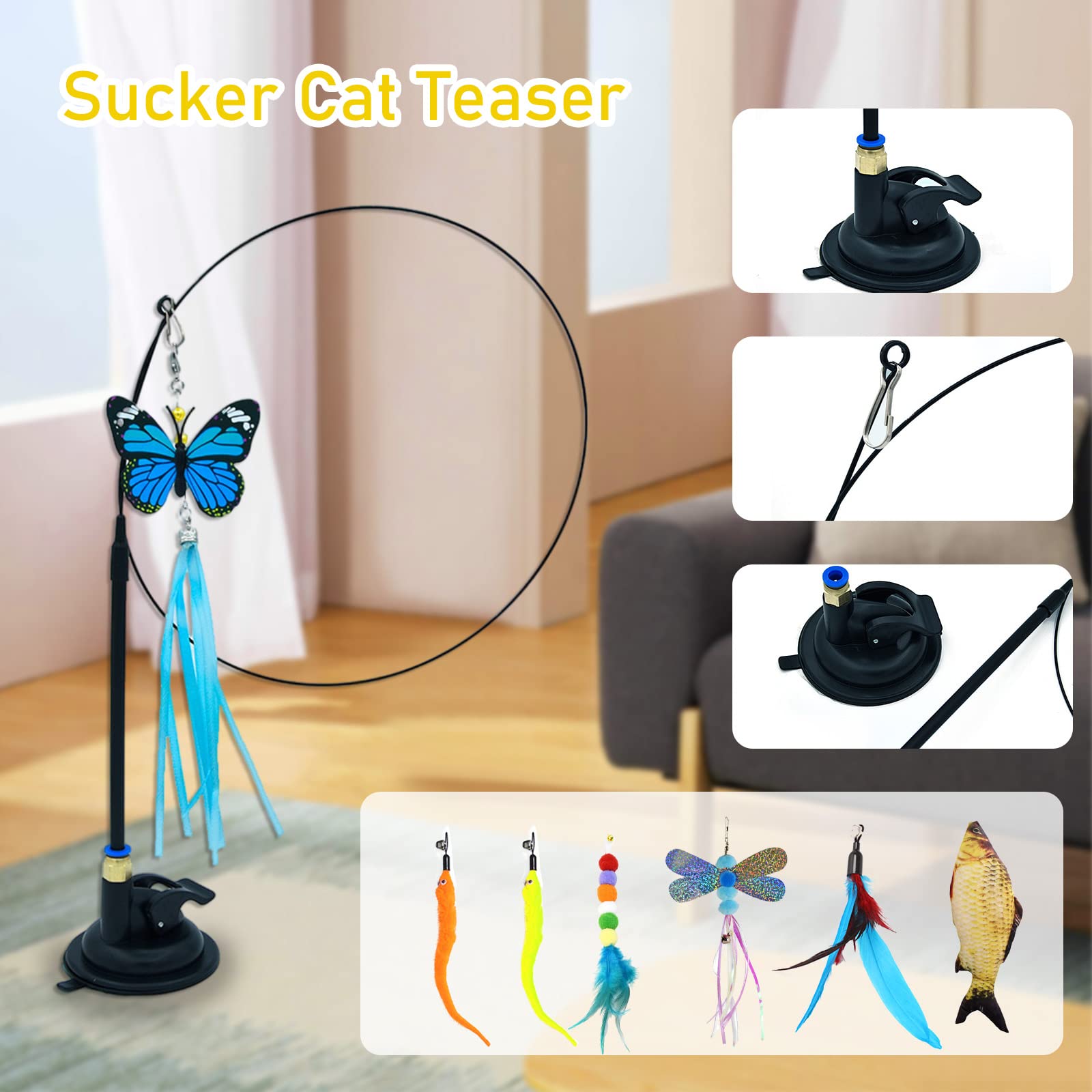 Kit Jouet pour Chat - 38 Pièces Animaux Domestiques Toys pour Chaton Minou - Boule, Tunnel et Jeu