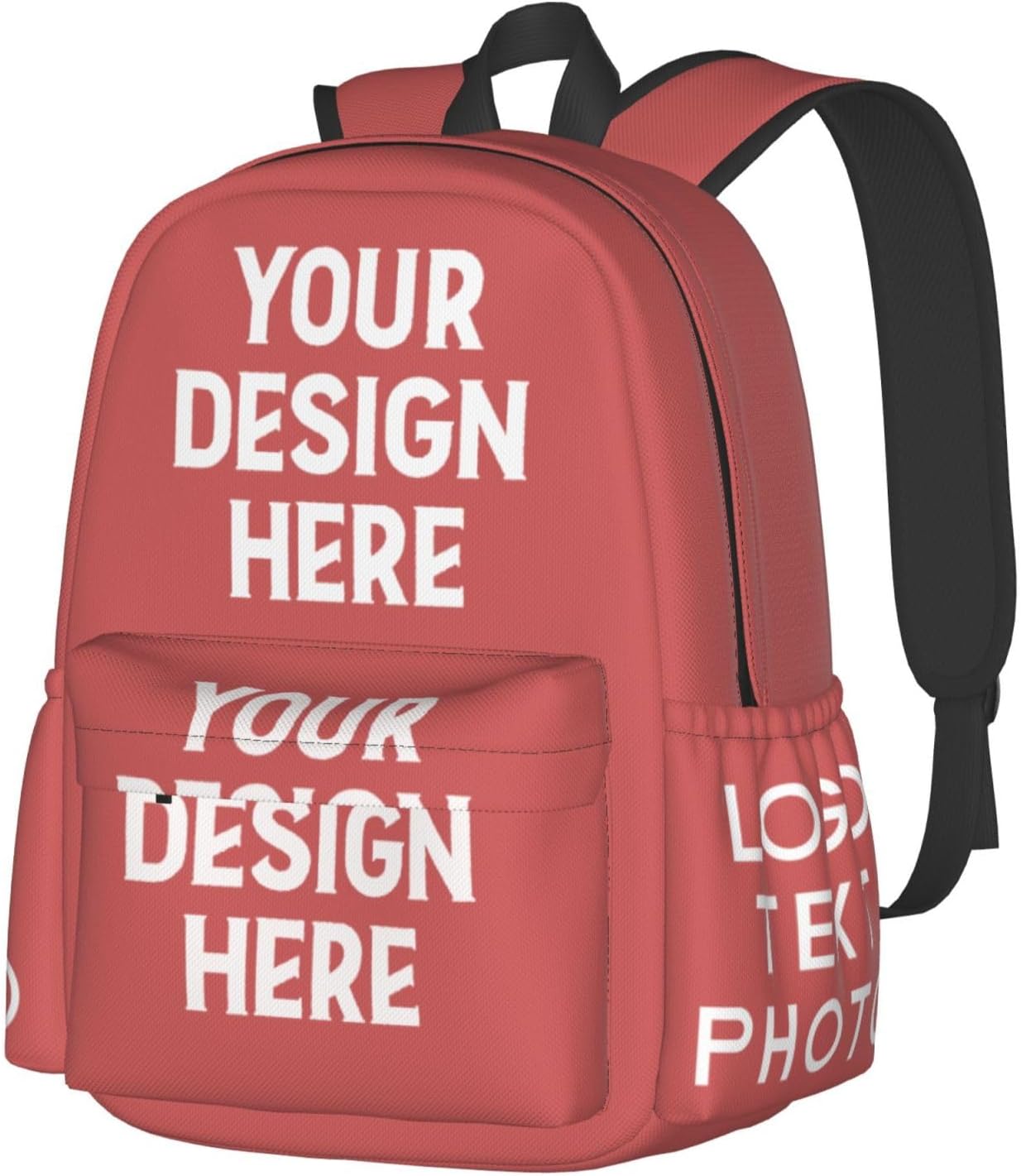Custom Backpack For Mens Womens, Personalized Backpack Large-Capacity Personalized Backpacks Shoulder Add Your Own Name Travel Package,Hot Pink-016