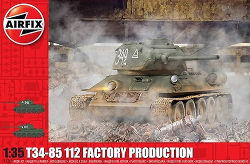 Airfix T34-85 112 Producción de fábrica 135 WWII tanque militar plástico modelo Kit A1361