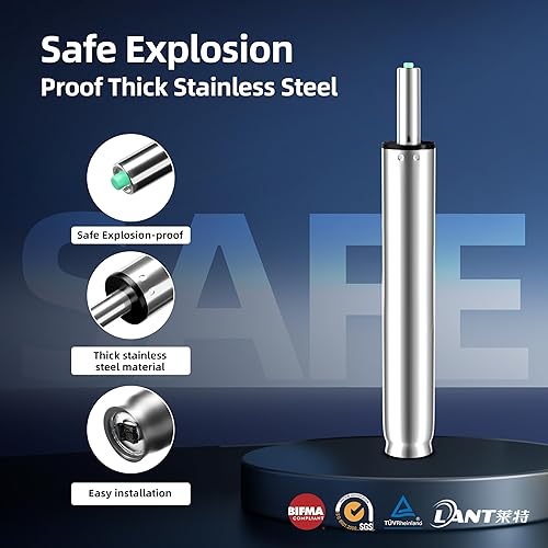 Miniatura 5 de Reemplazo del cilindro de elevación de gas para silla de oficina de 11 a 17 pulgadas, cilindro de silla alta de 5.5 pulgadas de carrera, pistón de