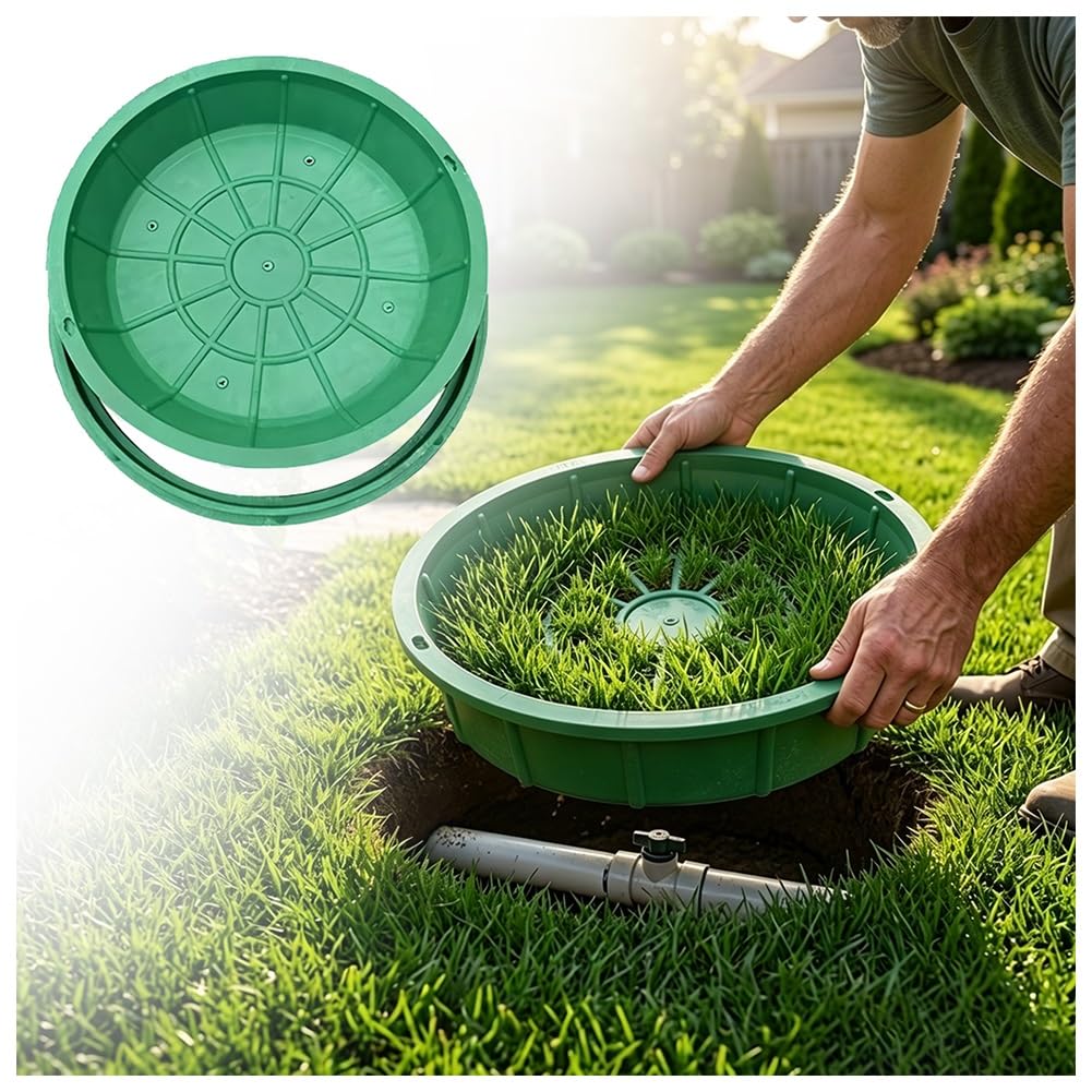 Couverture de trou d'homme avec réservoir de terre pour gazon naturel