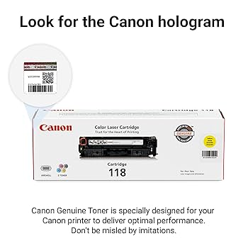 Amazon.com: Canon Genuine 118 Yellow Toner Cartridge