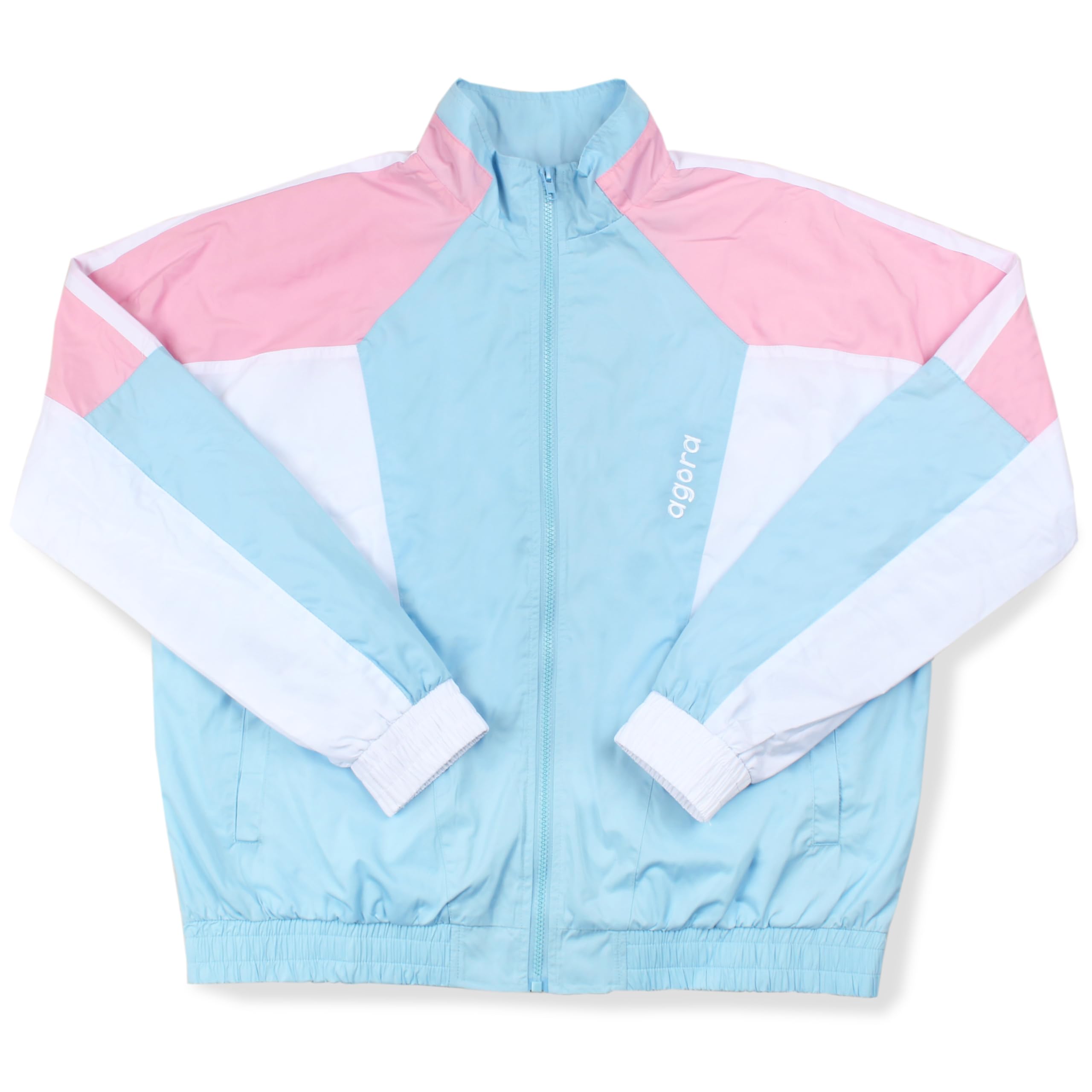 Agora Men's Pastel Vantage Windbreaker - Blue - Medium