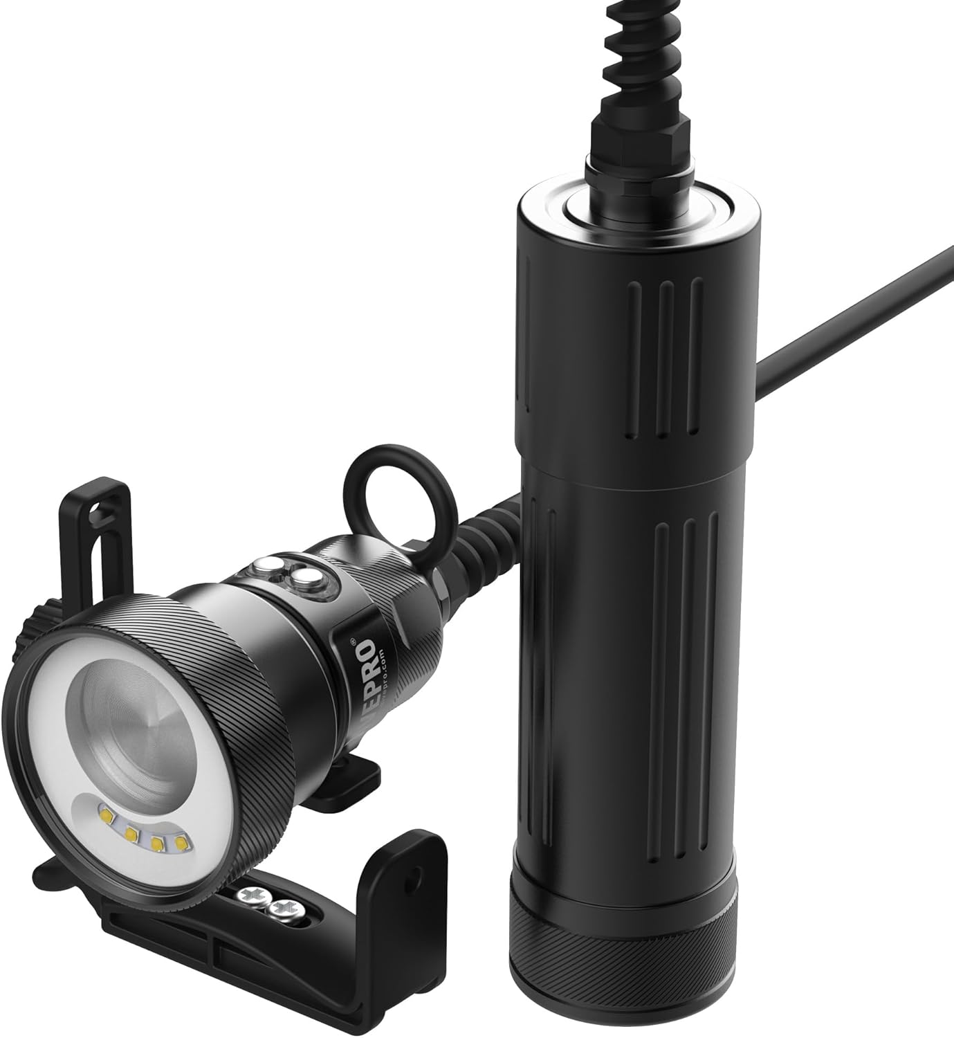 M6500B V2 Professional Diving Light, 3000-7000 Lumens, Ergonomic Handle, 98WH Battery, Underwater Photography Lamp for Technical Cave Wreck Diving Back Mount
