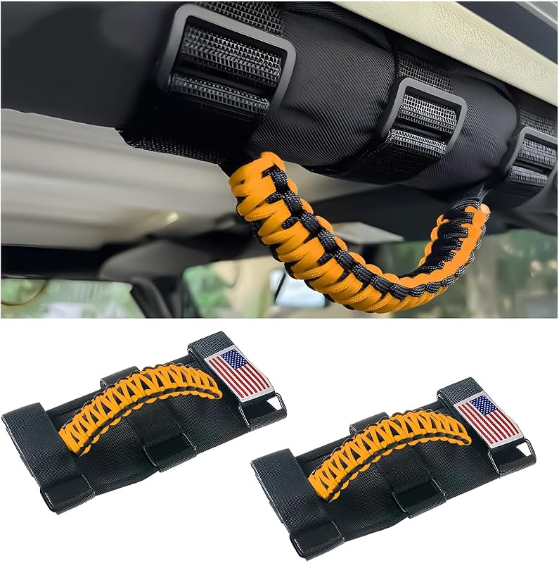Alças de apoio para barra anticapotamento HZEL laranja para Wrangler JK/JL/TJ – 2 unidades