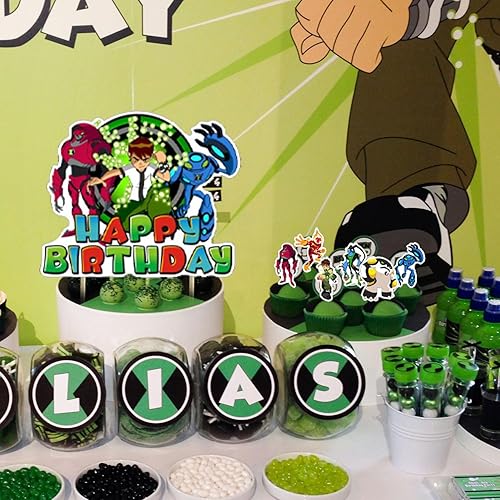 Miniatura 4 de Decoraciones de fiesta de dibujos animados, suministros de fiesta de cumpleaños para suministros de fiesta de dibujos animados, incluye pancarta,