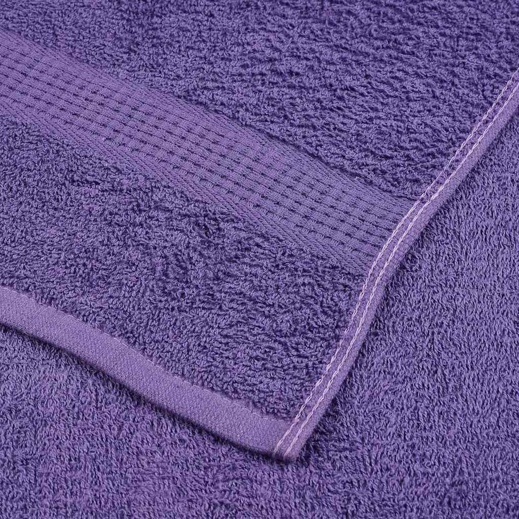 vidaXL Toallas de Sauna 4 uds 100% algodón Morado 80x200 cm 360 gsm, Toalla, Toalla de baño, Toalla Sauna, Toalla con Lazo para Colgar