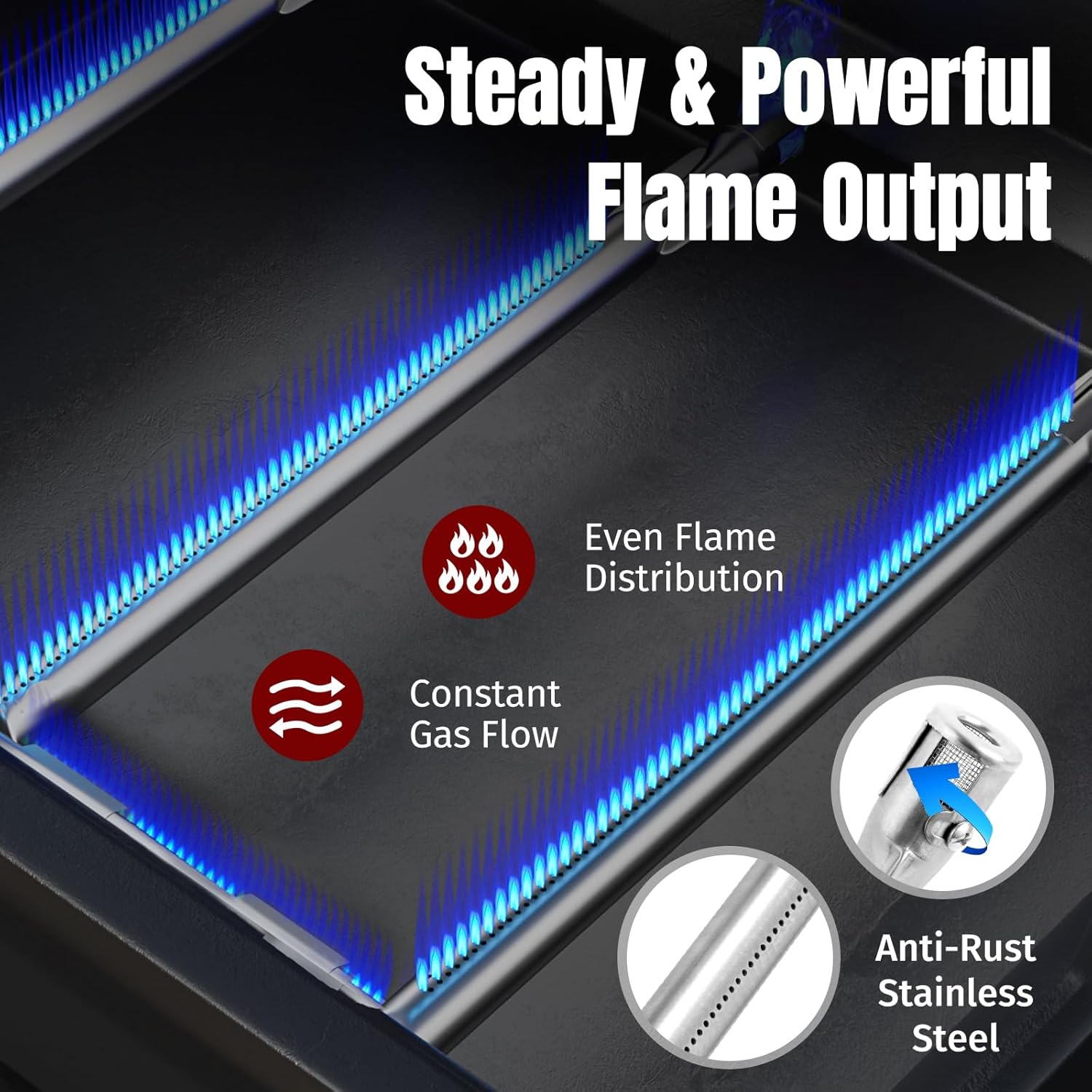 SHINESTAR Grill Parts for Weber Spirit I & II 300 Series, E/S 310 320 330 and GS4 II 300 Series with Front Control, Replacement for 15.3" Weber Spirit Flavorizer Bars 7636 & 18" Burner Tubes Set 69787