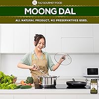 Vista 6 de TAJ Premium Indian Moong Dal Entero, Frijoles Mung, tarro de 3.5 libras