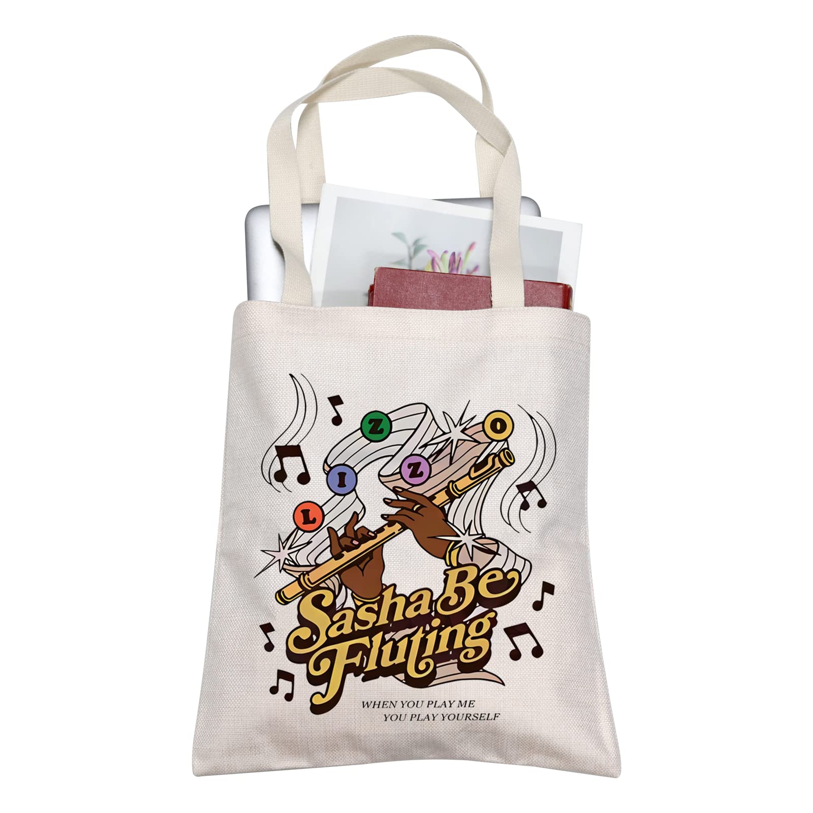 Gifts Pop Singer For Fan Sasha Be Fluting Inspired Tote Bag Singer Merchandise Tour Concert Tote Bag (Be Fluting Tote)