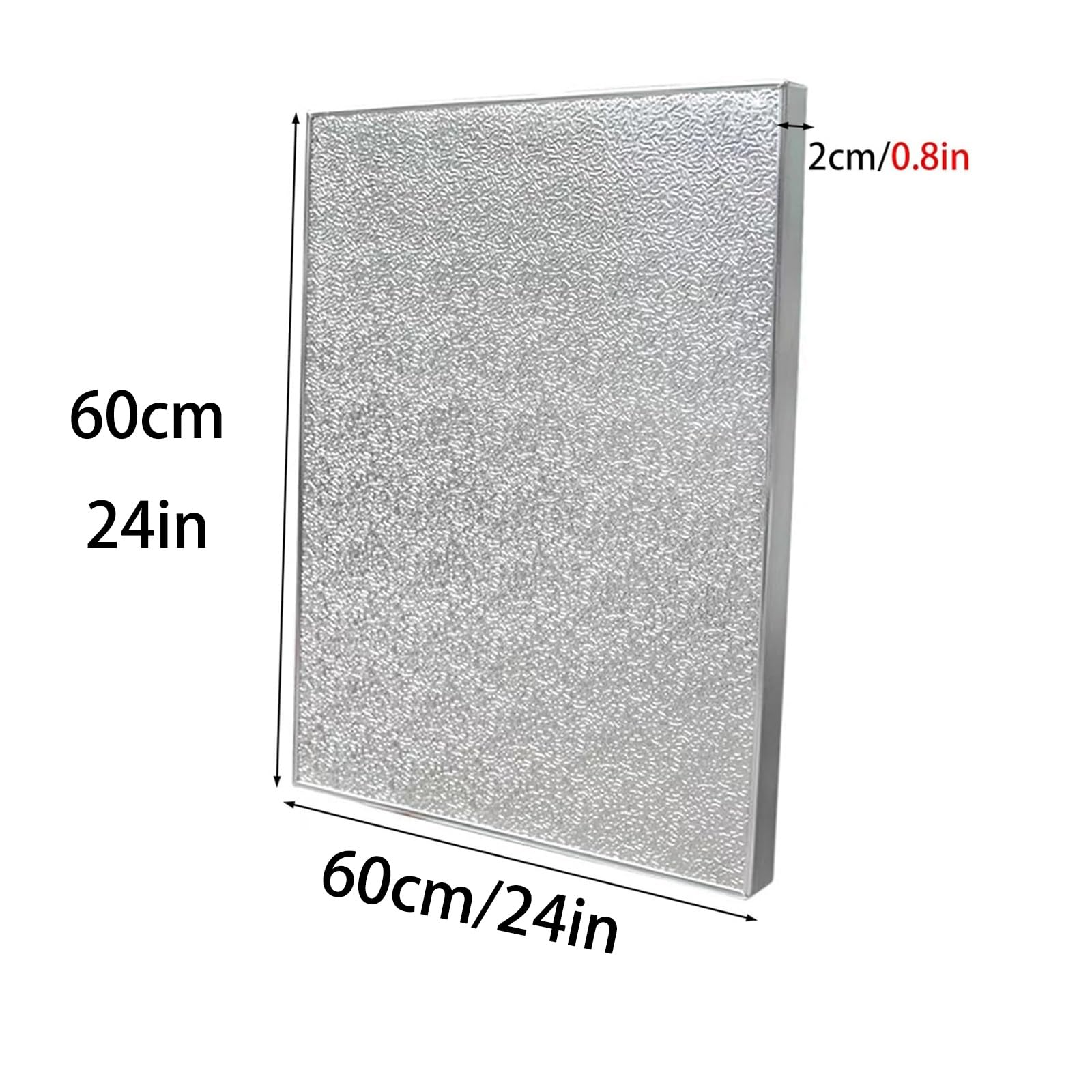 Tablero de aluminio con protección contra el calor, escudo térmico magnético para refrigerador, chimenea, protección de cocina, tamaño de 24 x 24 pulgadas