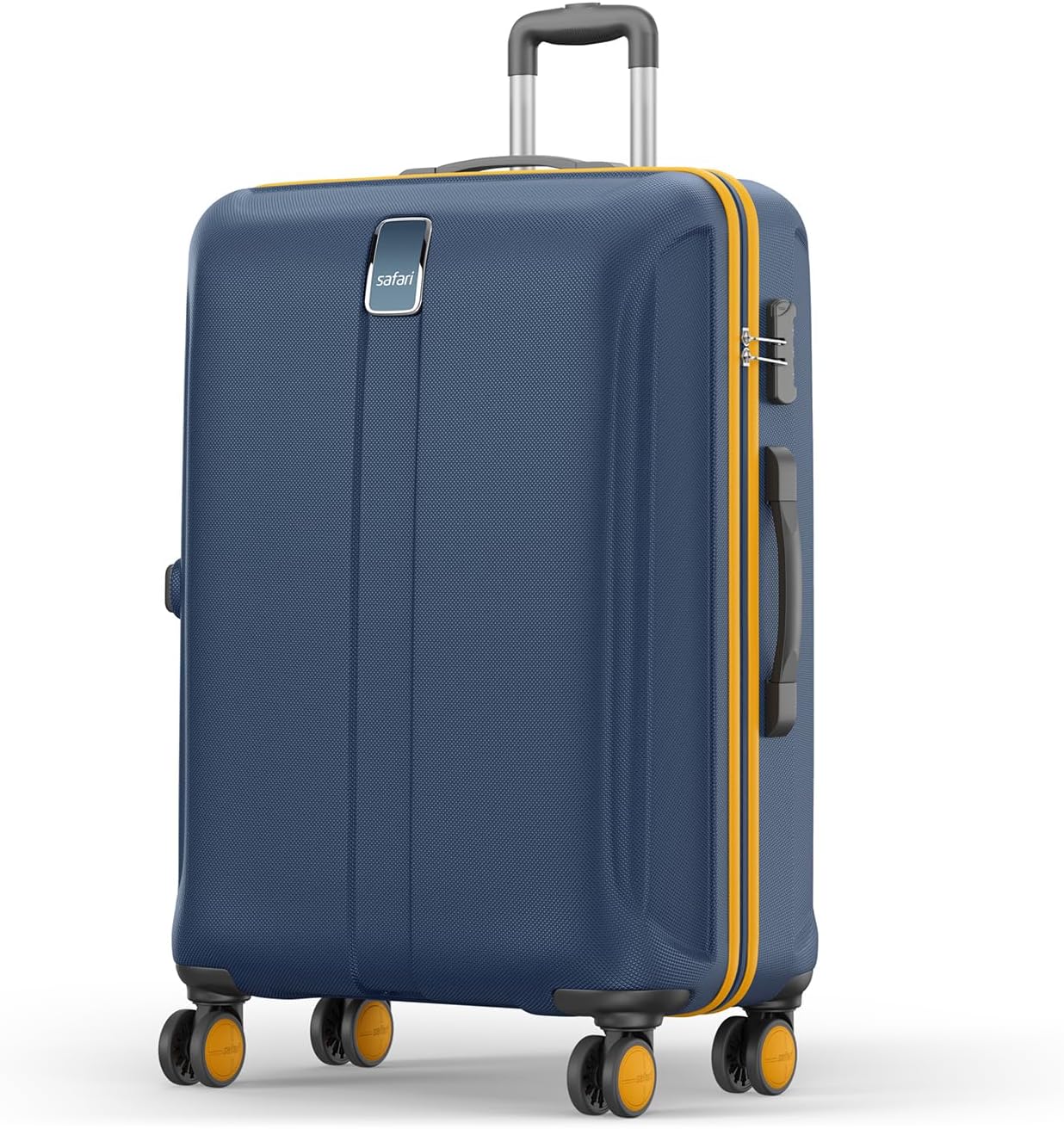 Large Thorium Neo 8 Wheels 77 Cm Check-in Trolley Bag Hard Case Polycarbonate 360 Degree Wheeling System Luggage, Trolley Bags for Travel, Suitcase for Travel, Graphite Blue