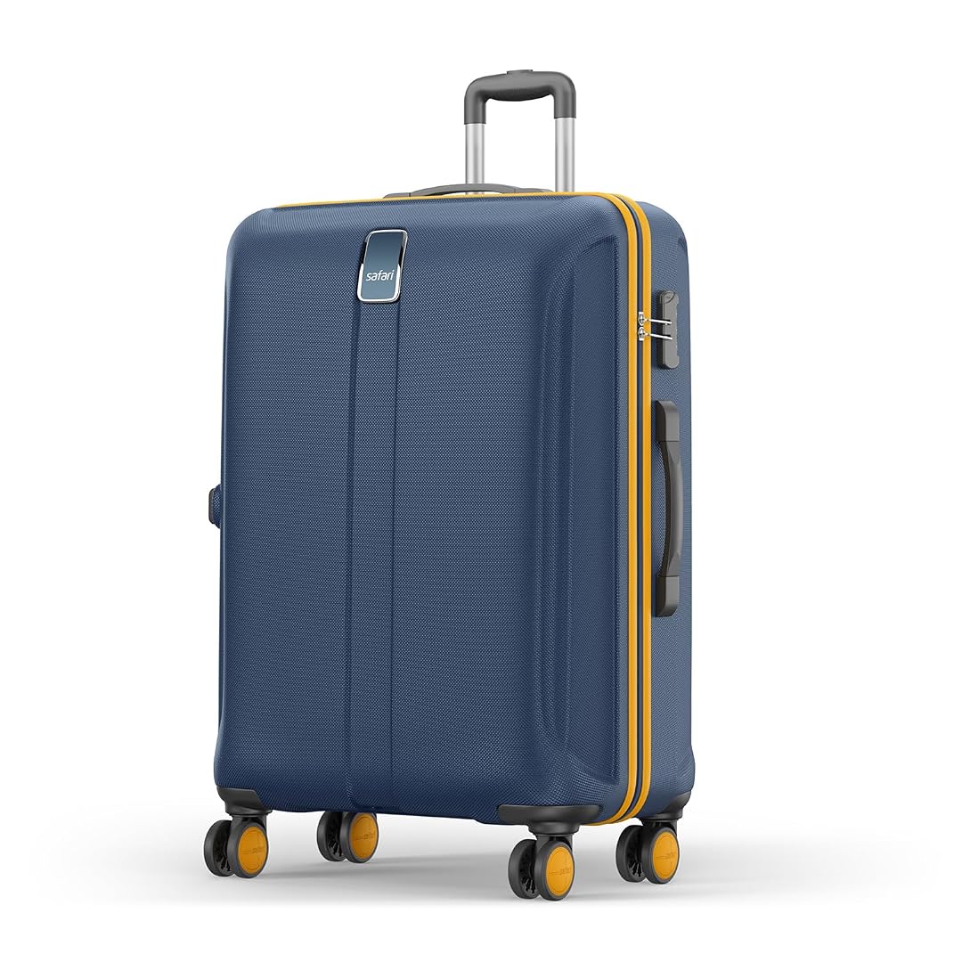 Safari Thorium Neo 8 Wheels 77cm Check-in Polycarbonate Trolley Bag, Graphite Blue