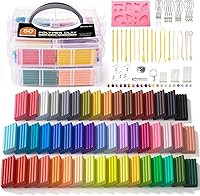 Shuttle Art 50 Colors Polymer Clay Kit - 19 Sculpting Tools, 10 Accessories, Non-Stick Non-Toxic Oven Bake Clay for Kids & Crafts