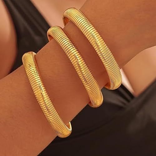 Miniatura 3 de Long tiantian Pulseras de oro para mujer, pulseras gruesas, no se deslustra, pulsera de oroplata para mujer, regalos de joyería de moda